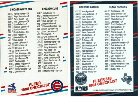 1988 Checklist (658)