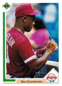 Philadelphia Phillies - Wes Chamberlain - Rookie Card