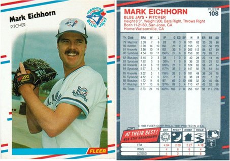 Toronto Blue Jays - Mark Eichhorn