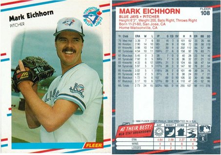 Toronto Blue Jays - Mark Eichhorn