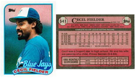 Toronto Blue Jays - Cecil Fielder  (541)