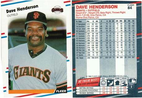 San Francisco Giants - Dave Henderson