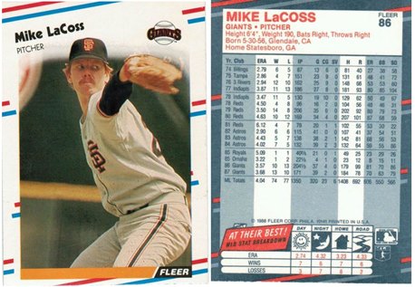 San Francisco Giants - Mike LaCoss - #1
