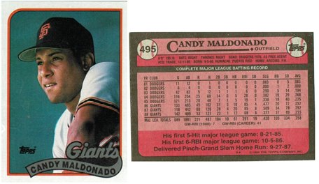 San Francisco Giants - Candy Maldonado (495)