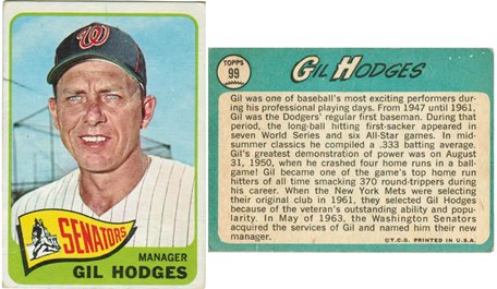 Washington Senators - Gil Hodges - Manager