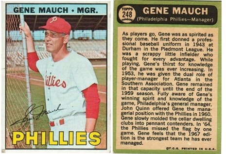 Philadelphia Phillies - Gene Mauch - Manager