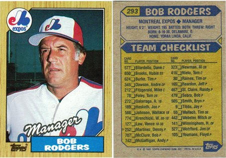 Montreal Expos - Bob Rodgers - Manager  (293)