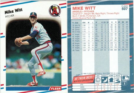 California Angels - Mike Witt (507)