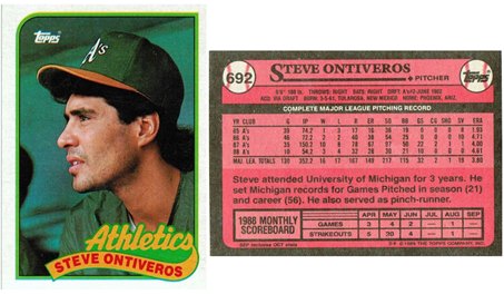 Oakland Athletics - Steve Ontiveros (692)