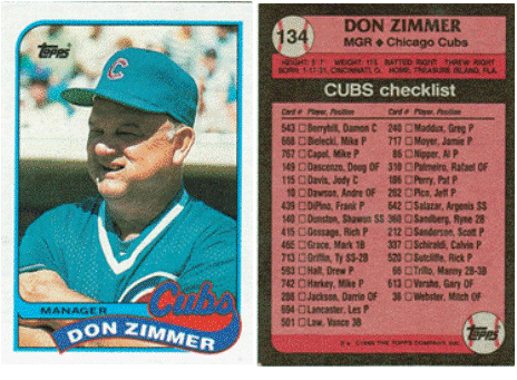 Chicago Cubs - Don Zimmer - Manager  (134)