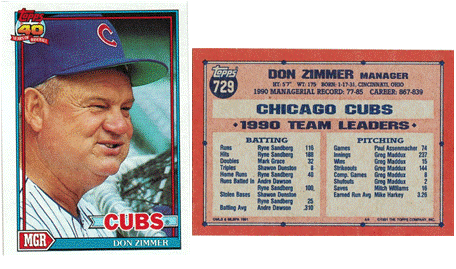 Chicago Cubs - Don Zimmer - Manager  (474)
