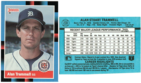 Detroit Tigers - Alan Trammell