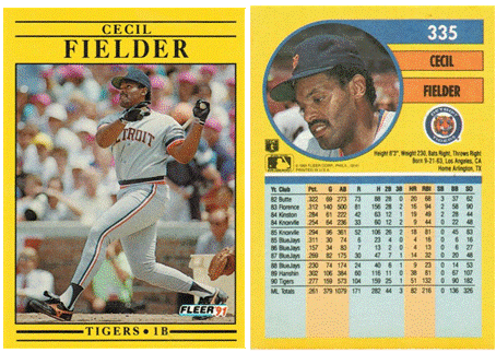 Detroit Tigers - Cecil Fielder - #2