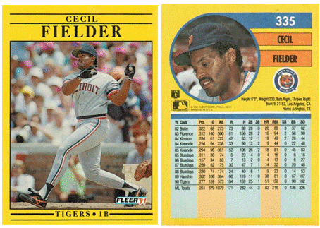 Detroit Tigers - Cecil Fielder  (335)