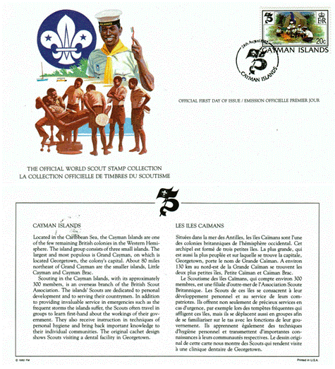 First day of Issue Postcard - Cayman Islands