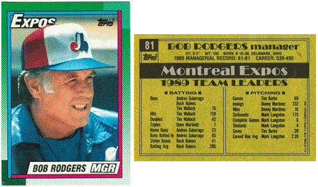 Montreal Expos - Bob Rodgers - Manager  (81)