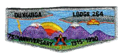 OA Flap - Ouxouiga Lodge #264 S20 75th Anniversary 1915-1990