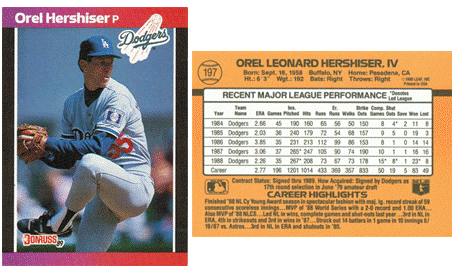 Los Angeles Dodgers - Orel Hershiser  (197)