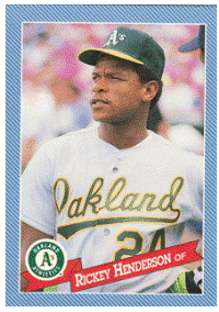 Oakland Athletics - Rickey Henderson - Hostess Baking Co