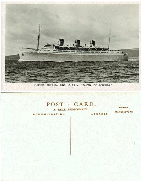 Postcard - SS Queen of Bermuda