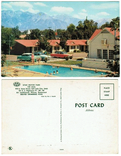 Postcard - Utah Motor Park - Salt Lake City, UT