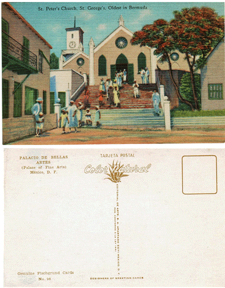 Postcard - St Peter's Church -  Bermuda