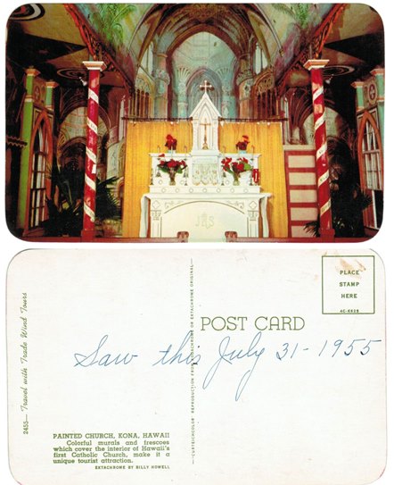 Postcard - Painted Church - Kona, Hawaii