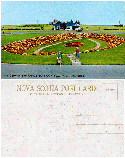 Postcard - Hwy Entrance to Nova Scotia #1