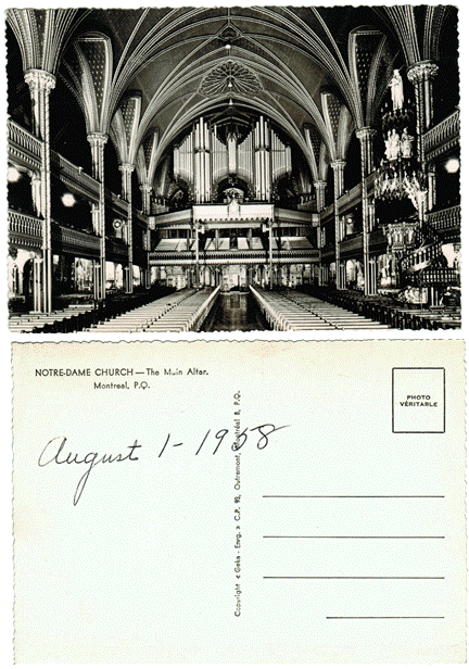 Postcard - Notre-Dame Church - Montreal, Canada #3