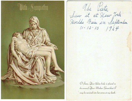 Postcard - The Pieta