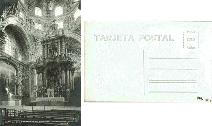 Postcard - Capilla Del Rosario - Puebla, Mexico - #2