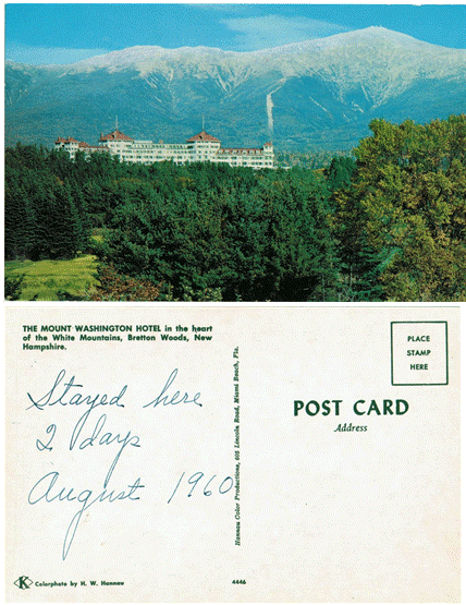 Postcard - Mount Washington Hotel - Bretton Woods, NH - #2