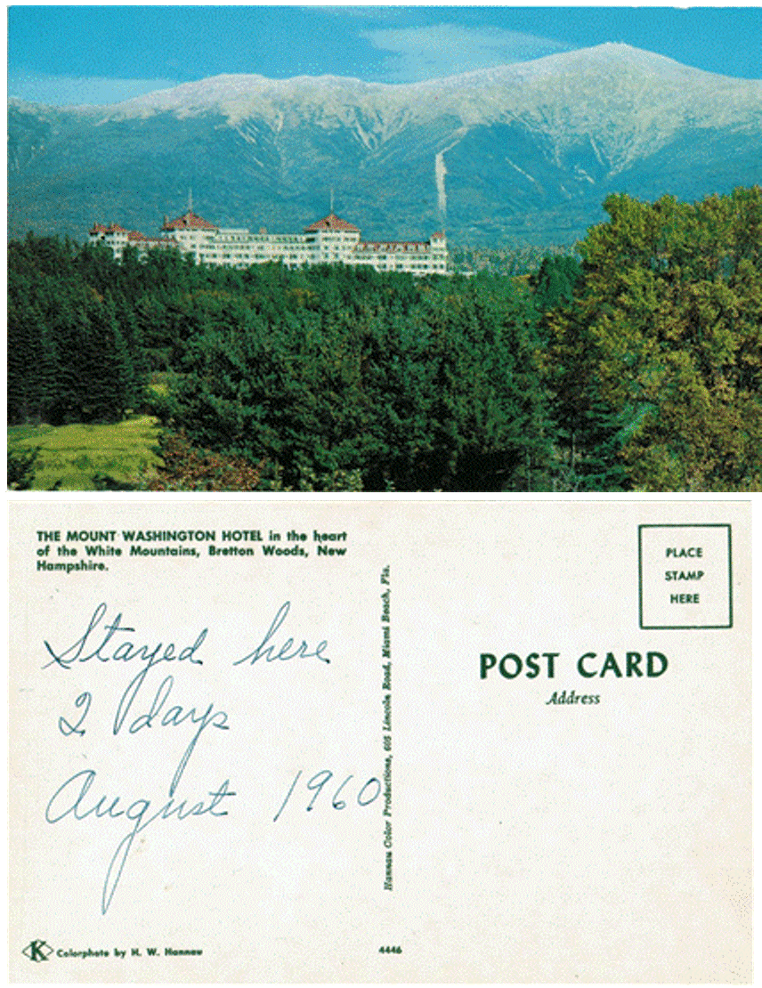 Postcard - Mount Washington Hotel - Bretton Woods, NH - #2