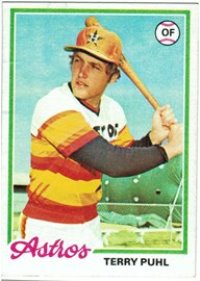 Houston Astros - Terry Puhl - Rookie Card