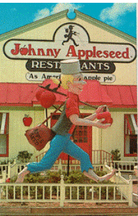 Postcard - Johnny Appleseed Restaurant - Fredericksburg, VA