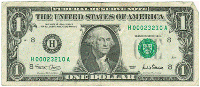2001 Federal Reserve Note - LOW SERIAL NUMBER - #1