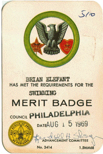 Merit Badge Card - Swimming