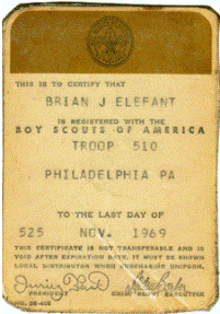 1969 Scout Membership Card