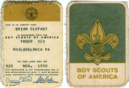 1970 Scout Membership Card