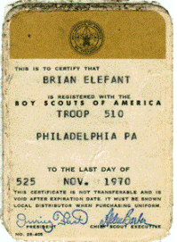 1970 Scout Membership Card