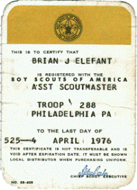 Assistant Scoutmaster Membership Card