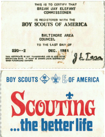 Commissioner Membership Card - 1981