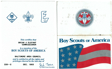 Commissioner Membership Card - 1983