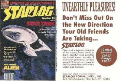 Starlog - Enterprise Promo Card