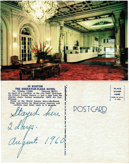 Postcard - Sheraton-Plaza Hotel - Boston, MA