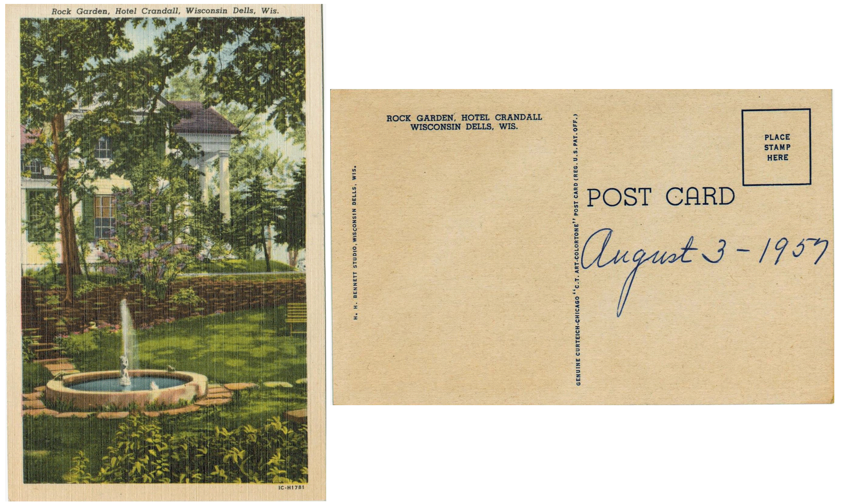 Postcard - Hotel Crandall - Wisconsin Dells, WI - #3