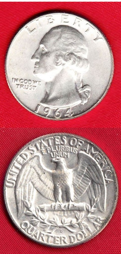 Coin - 1964D Washington Silver Quarter - #3