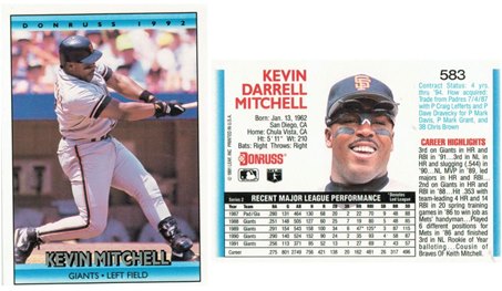 San Francisco Giants - Kevin Mitchell (583)
