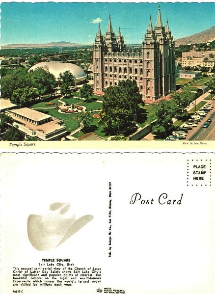 Postcard - Temple Square Salt Lake City, UT