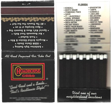 Matchbook - Roadhouse Grill